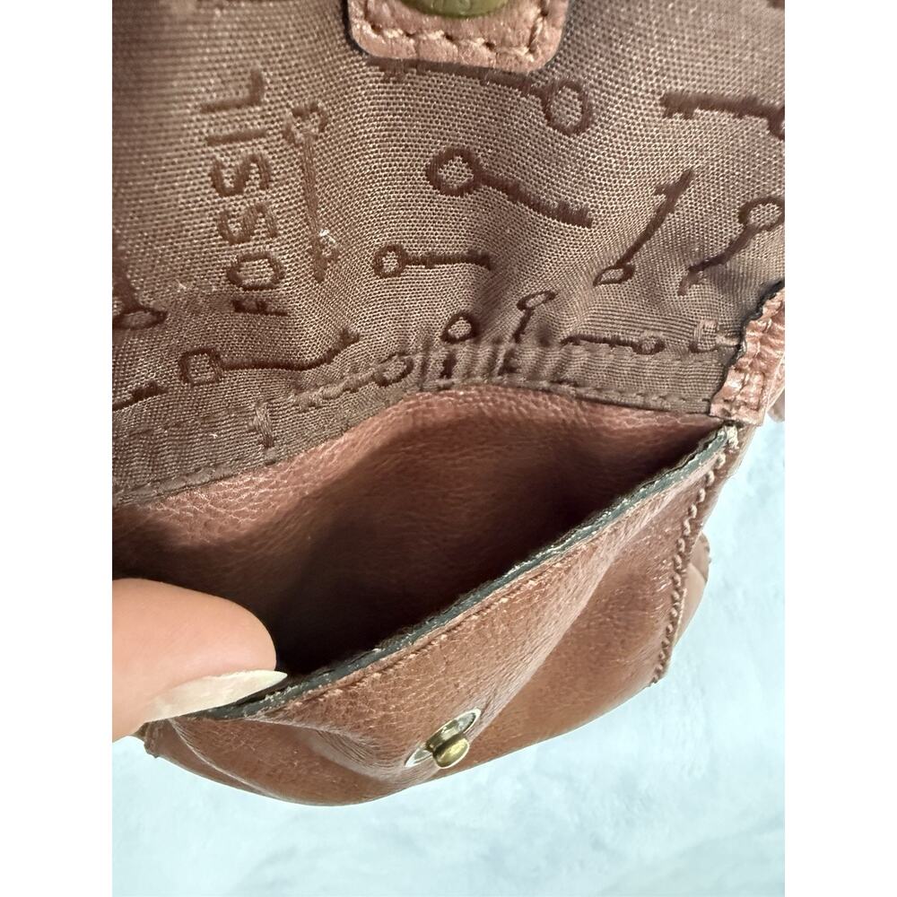 Fossil Long Live Vintage Brown Leather Shoulder Bag - Picture 6 of 14